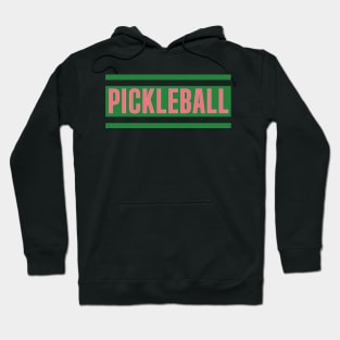 Vintage Retro Pickleball Design | Green & Pink Old Money Hoodie